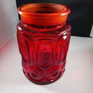 Vintage LE. Smith Moon & Stars Large Red Canister NO LID
